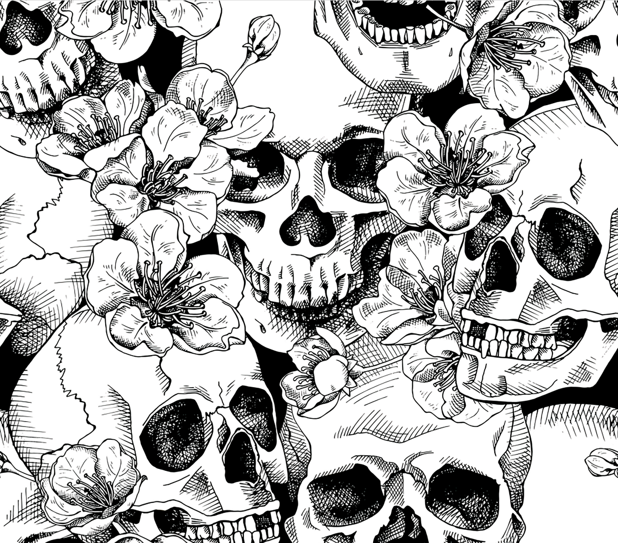 Floral Skull Tumbler